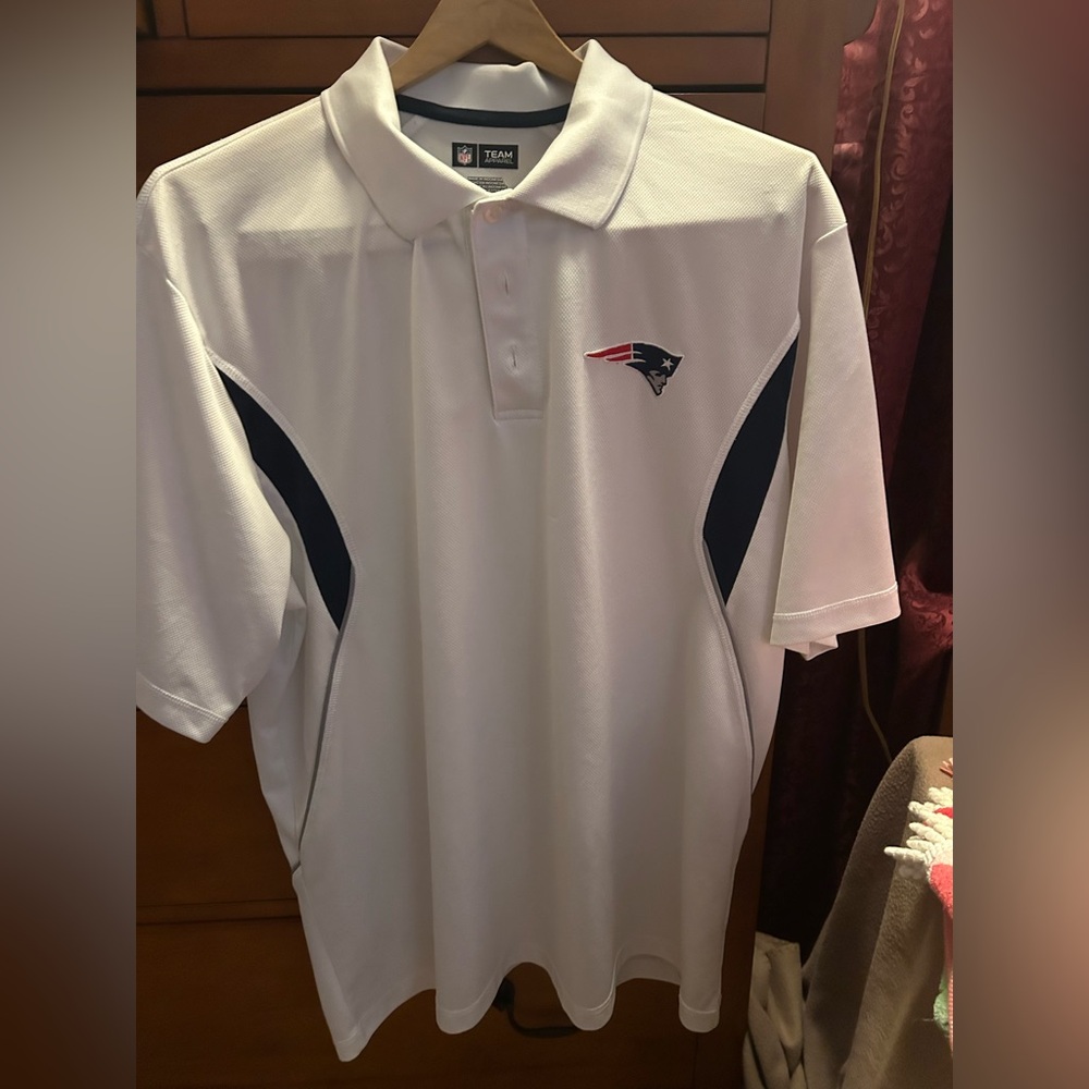 New England Patriots White NFL Team Polo Shirt